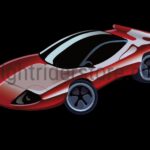 SEMI INTERIOR SPORTS CAR PRINT 4